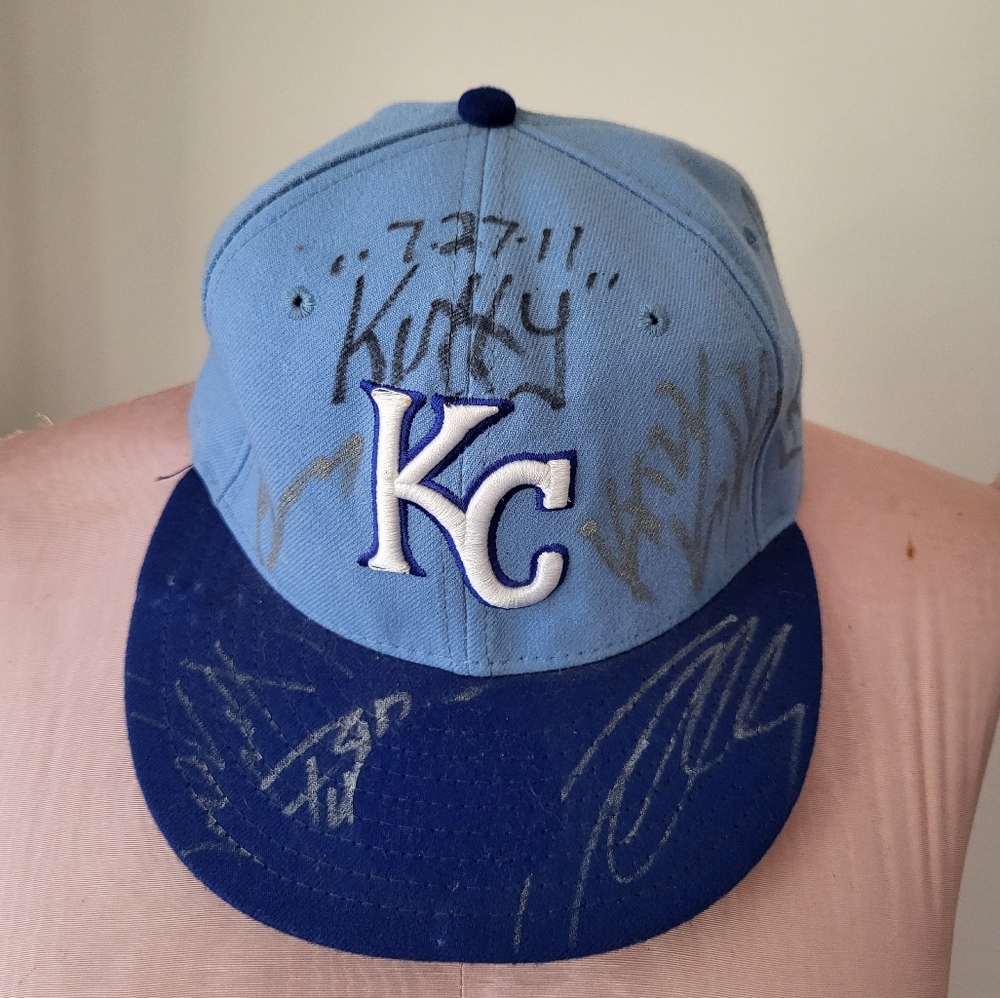 Autographed Kansas City Royals Hat Baseball Cap 2011 MLB